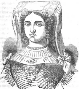 Engraving of Marozia, medieval Roman noblewoman who controlled the papacy during the so-called Pornocracy